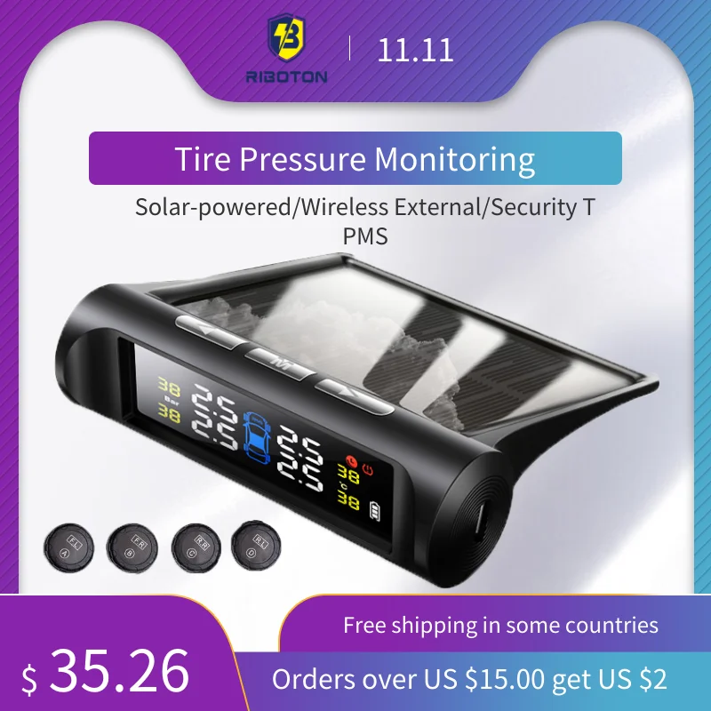 Riboton C240 автоматическая система безопасности TPMS на солнечных батареях