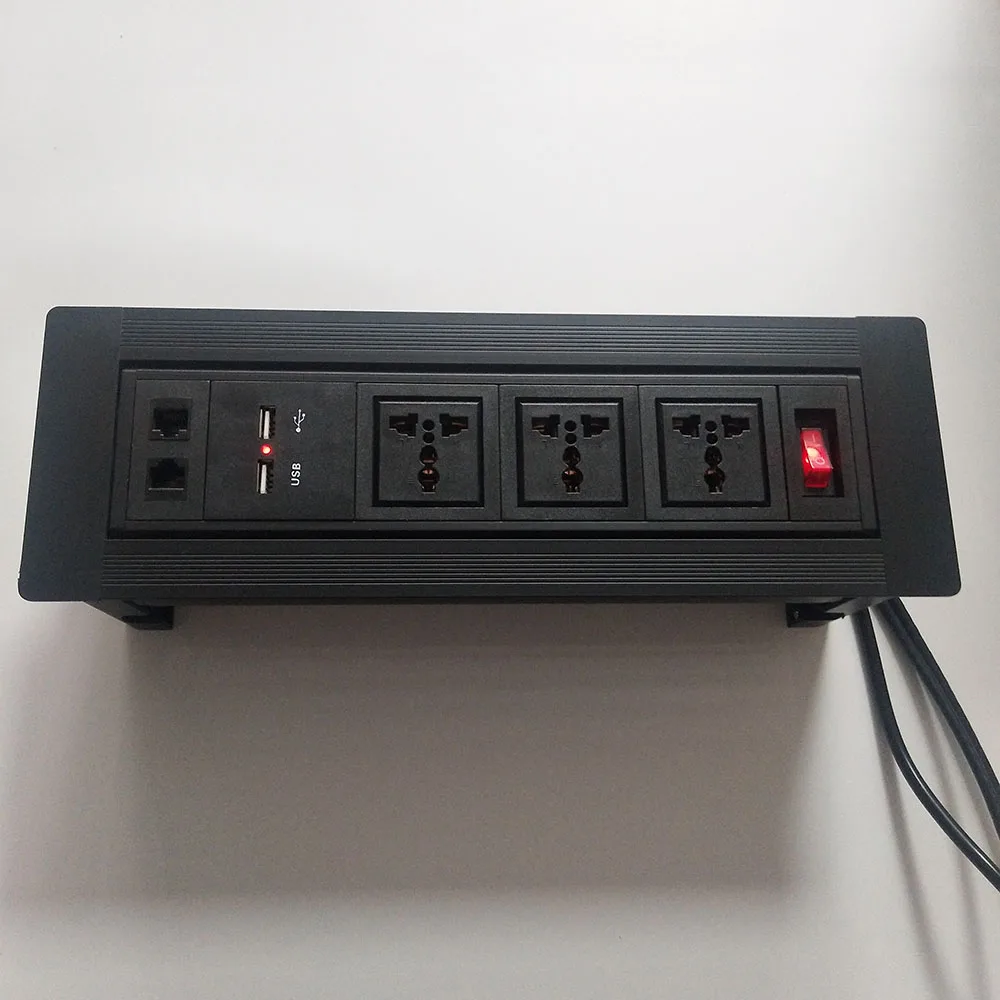 Настольная розетка с откидной крышкой/универсальный разъем питания/USB Зарядка 5 в