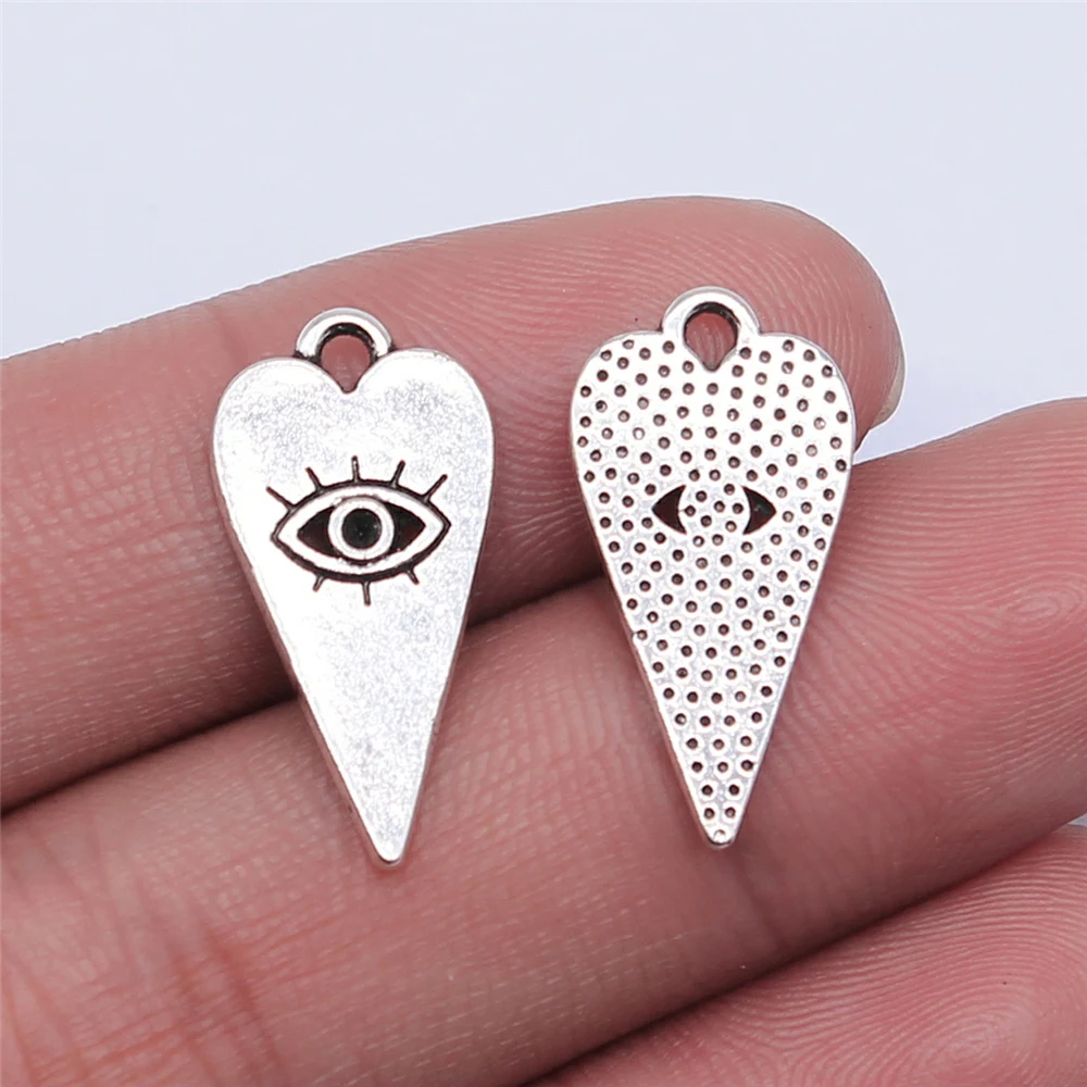 

10 шт. 22x11 мм глаз Подвески для изготовления ювелирных изделий ручной работы ювелирные изделия аксессуары античное серебро Цвет подвески из ...