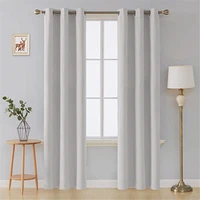 white thermal insulated blackout curtains for living room bedroom gray thick window curtain treatment