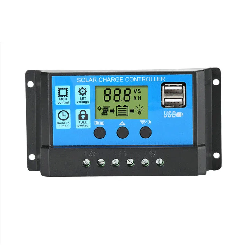 10A 20A 30A PWM Панели солнечные контроллер заряда 12/24V автоматическая работа Батарея