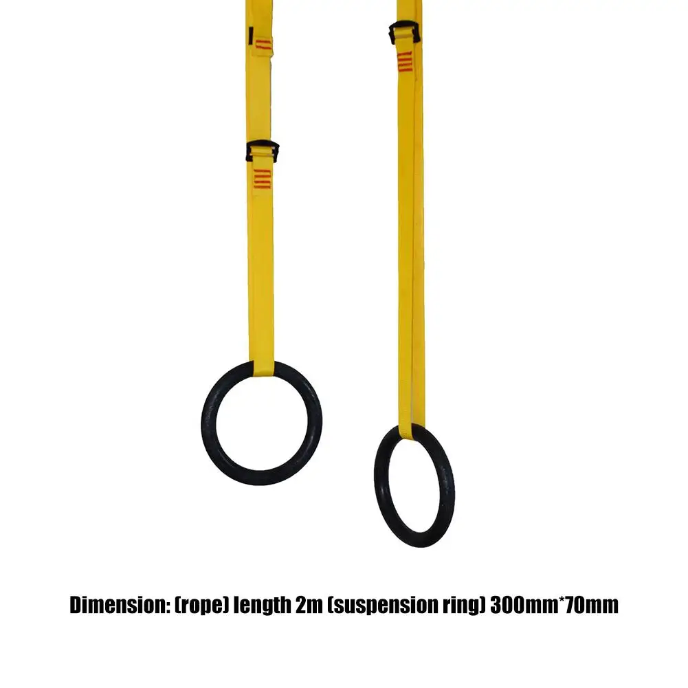 

ABS Muscle Training Fitness Gymnastics Ring with Adjustable Buckle Straps 1 Pair for Protection Working-out Accessories