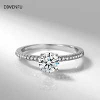 2021 fashion office jewlery rings for women 14k white gold cute wedding for couples round silver jewelry luxury loves gift