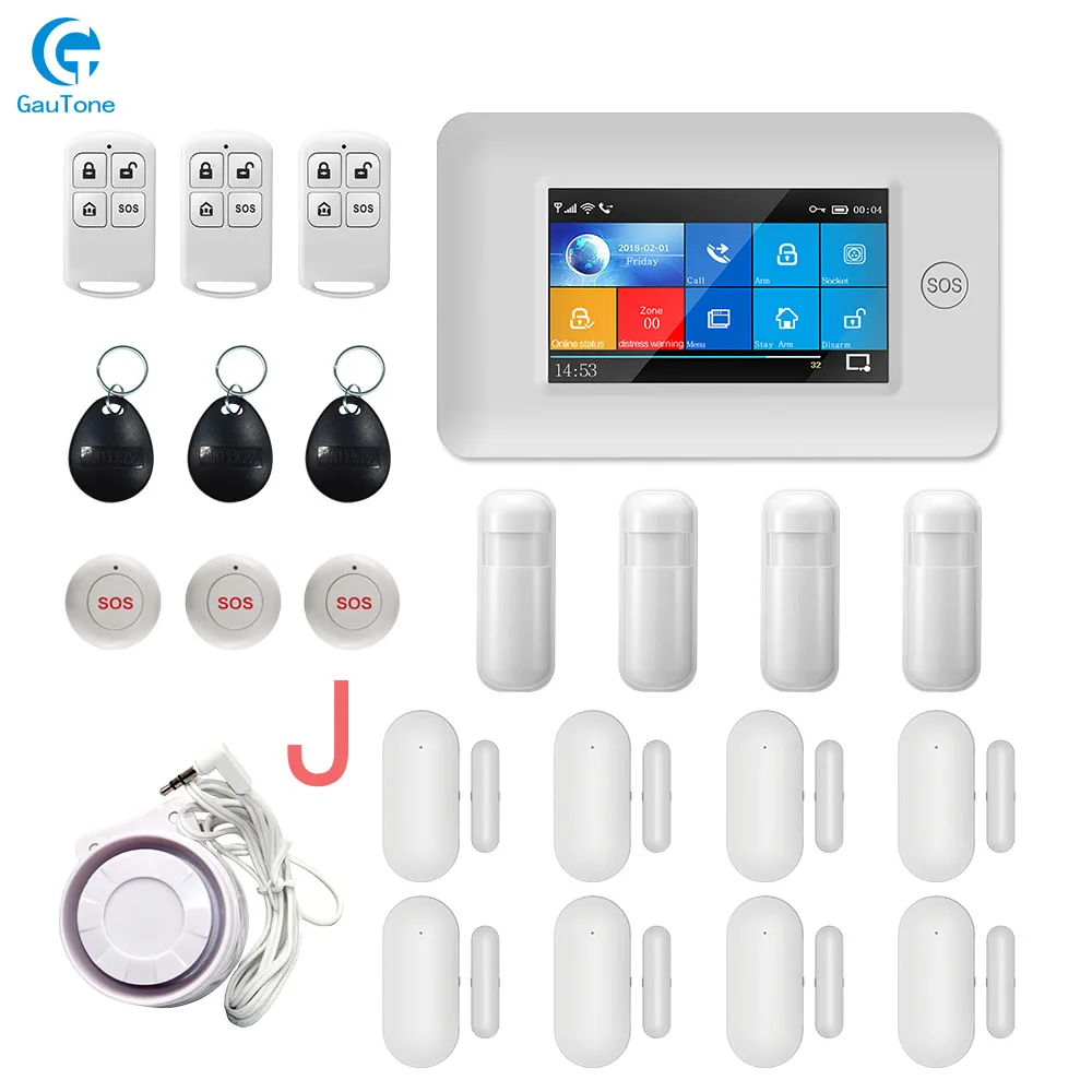 GT-014-GSM-PG106-J DHL приложение пульт дистанционного управления PG106 wifi+ GSM gprs беспроводной дом/Компания охранная сигнализация для Android и iOS - Цвет: GT-014-GSM-PG106-J