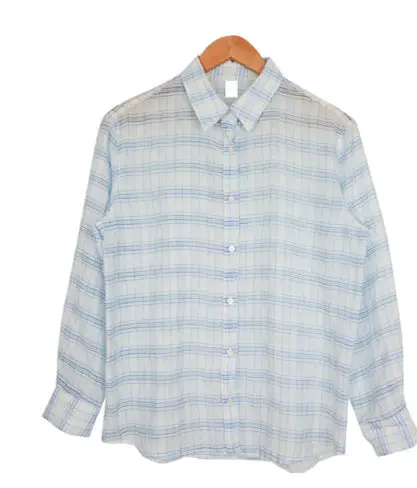 Блузка женская в клетку с длинным рукавом летняя | Женская одежда