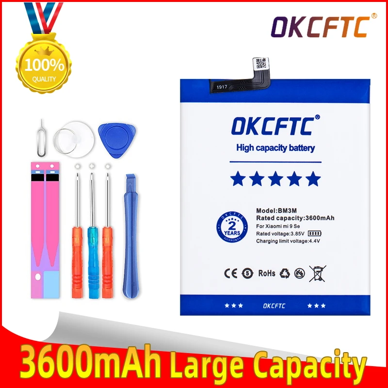 

OKCFTC BM3M Оригинальный аккумулятор для телефона Xiaomi Mi9 SE сменные батареи Xiomi bateria Mi 9 SE Mi9SE 3600 мАч
