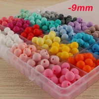 kovict 3005001000 pcs silicone beads 9mm round food grade teething beads diy pacifier necklace accessories baby products