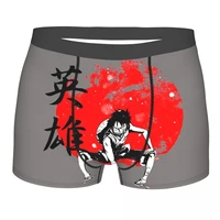anime hero one piece monkey d luffy japanese anime underpants homme panties male underwear ventilate