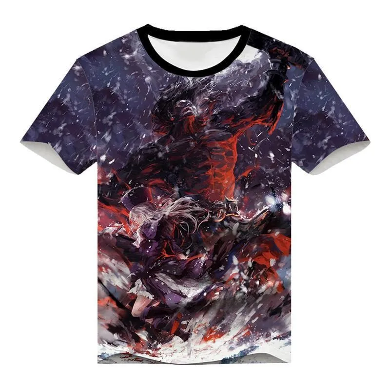 

New FateGrandorder Joan of Arc short-sleeved T-shirt anime two-dimensional full-color men and women spring and summer 3DT-shirt