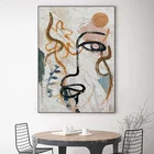 Абстрактные граффити, человеческое лицо, холст, картины, ретро, Матисс, постеры и принты, настенные художественные картины для гостиной, украшение для дома
