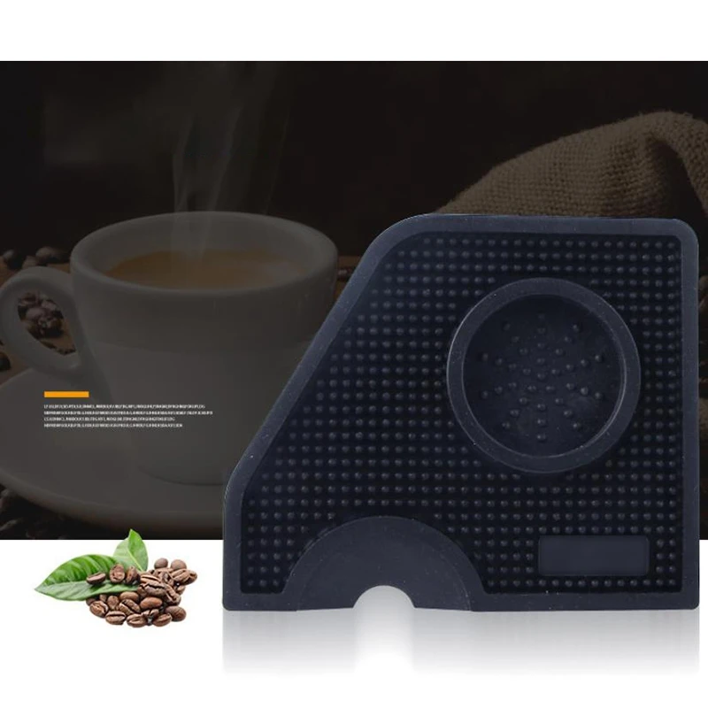 

New Silicone Coffee Tamper Mat Black Non-Slip Coffee Powder Pad for Espresso 14X12.3cm