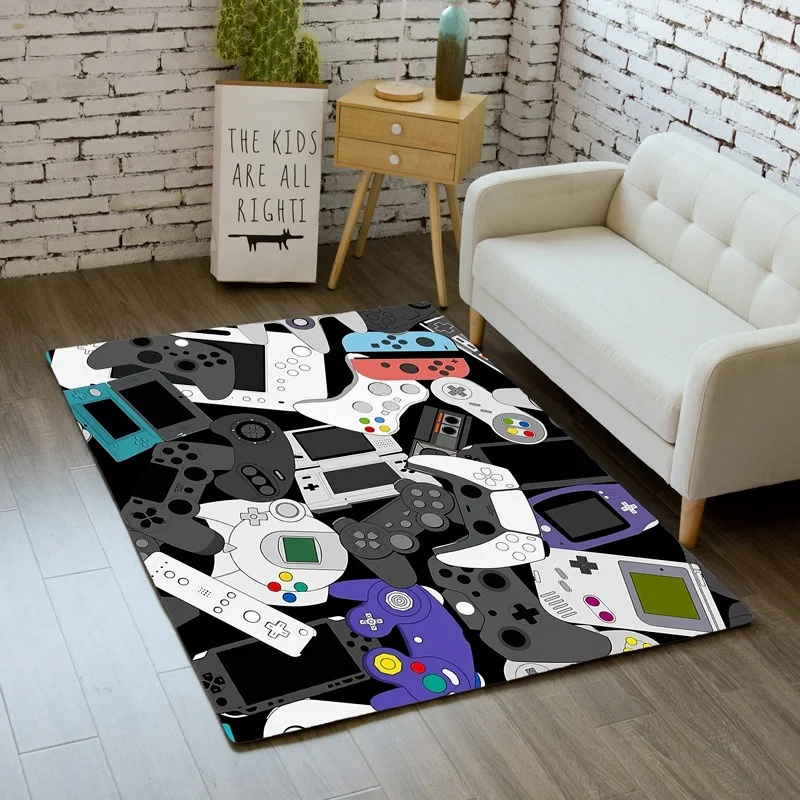 Game Console Rug Carpet In The Living Room 3D Printing Cartoon Bedroom Balcony Entrance Door Mat Floor Home Decoration | Дом и сад
