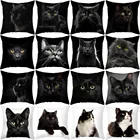 2021, декоративные подушки для кровати, с изображением черного кота, плюшевых животных, чехлы на подушки для дома, Осенний декор, наволочки для диванов