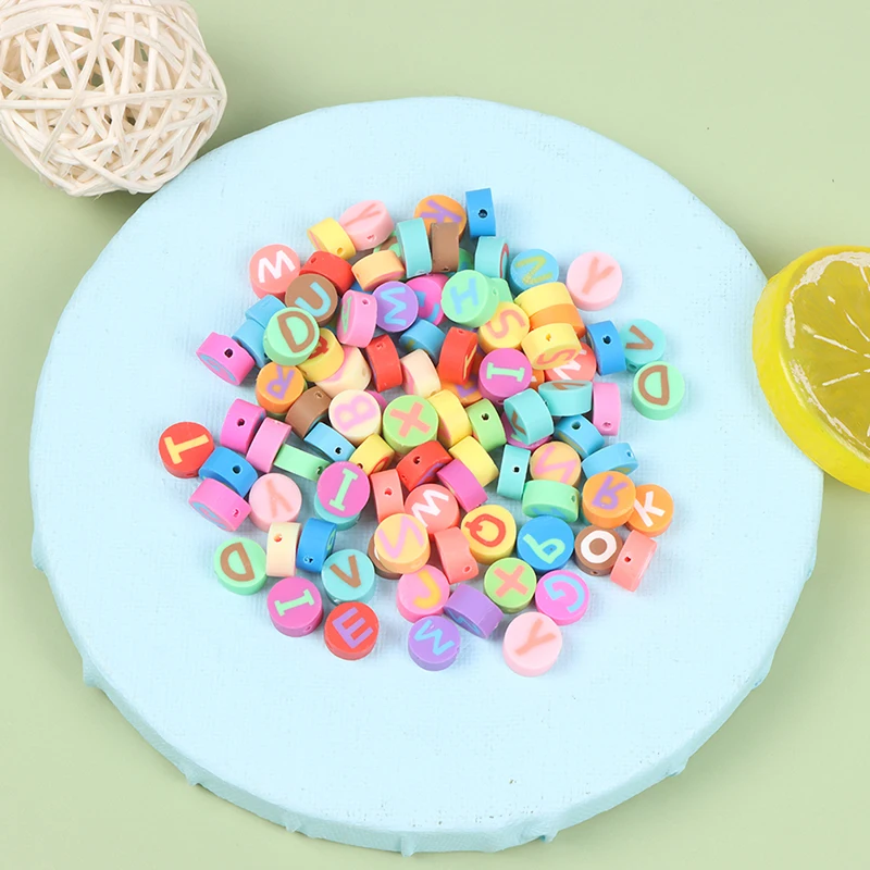 

26/100pcs 10mm Polymer Clay Beads Spacer Loose Beads For Bag Shoe Charm Decoration Accessories