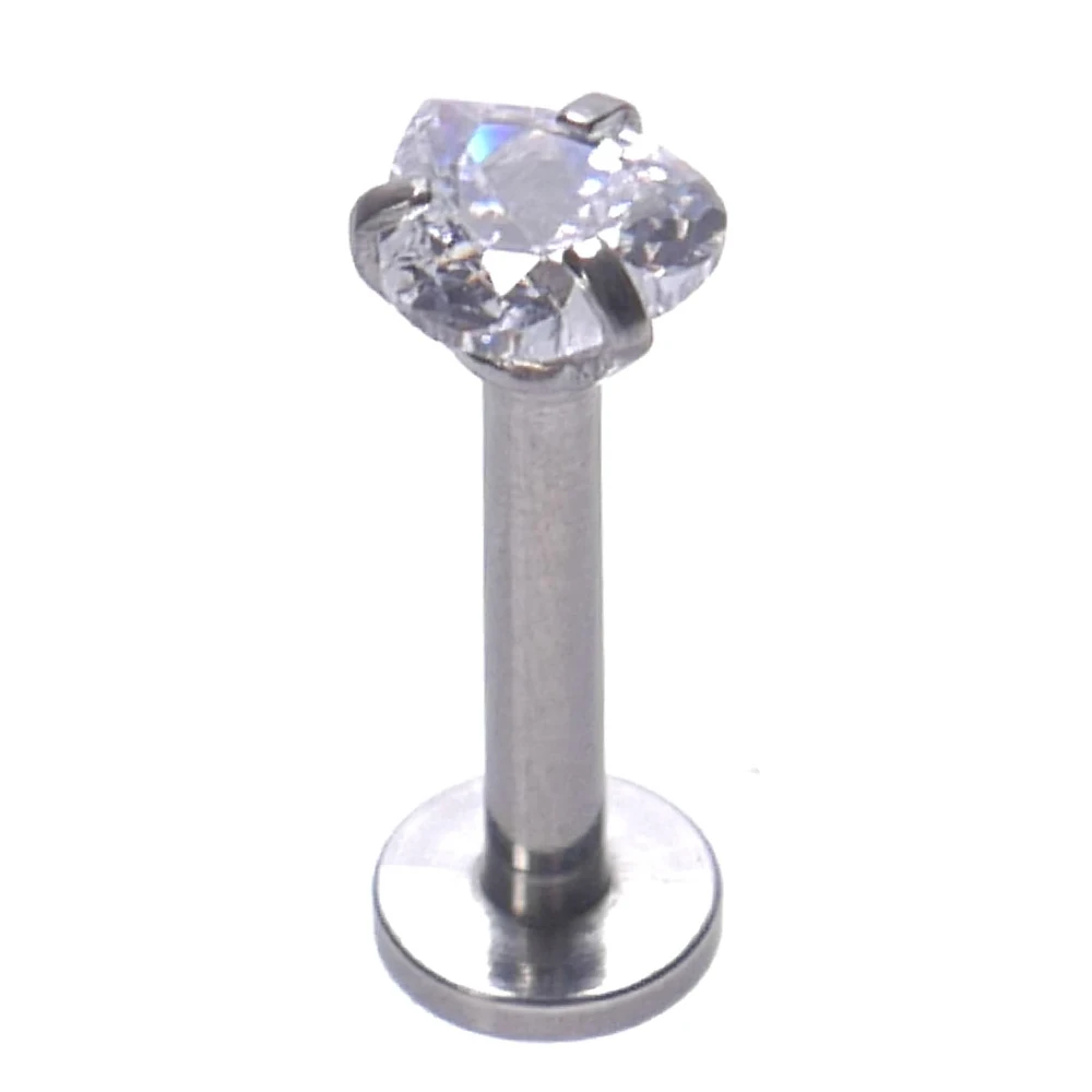 

Fashion 1pc Surgical Steel Ear Cartilage Tragus Helix Piercing Labret Lip Studs Ring Internally Thread 8 mm Body Jewelry