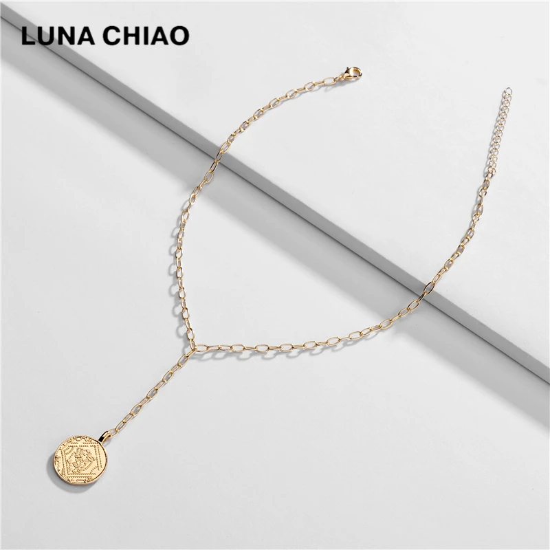LUNA CHIAO Многослойные Изящные мини круглые подвески для женщин|Ожерелья с