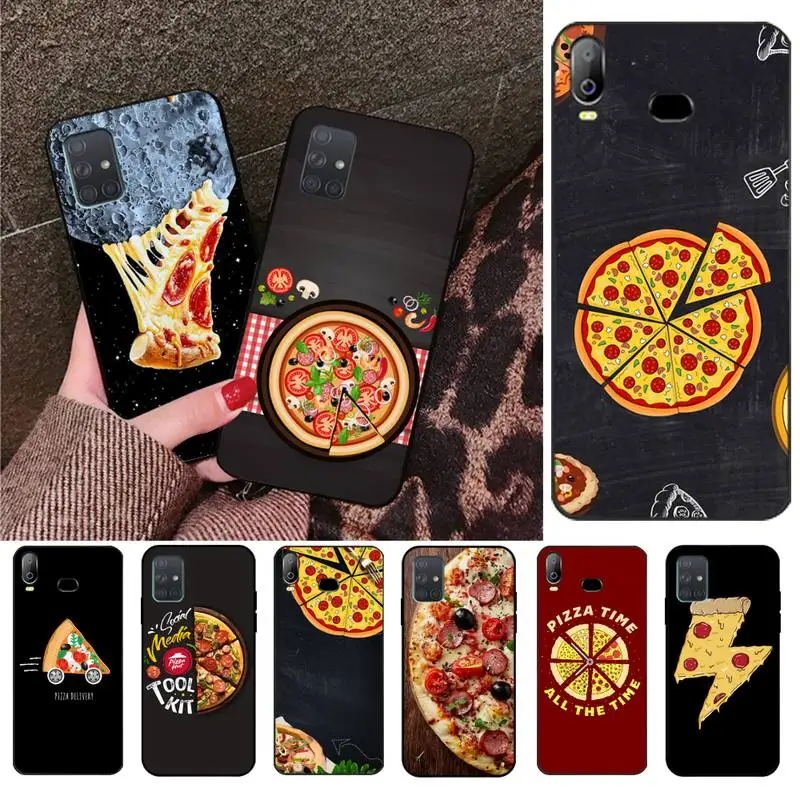 CUTEWANAN вкусная еда пиццы черный мягкий термополиуретановый Чехол для мобильного