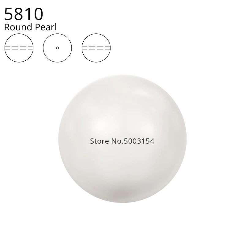 White 650 С украшением в виде кристаллов от Swarovski 5810 круглая жемчужная бусина с целый Просверленный отверстие Бисер для самостоятельного изготовления браслетов ювелирные изделия сделать штуцер - Цвет: White 650