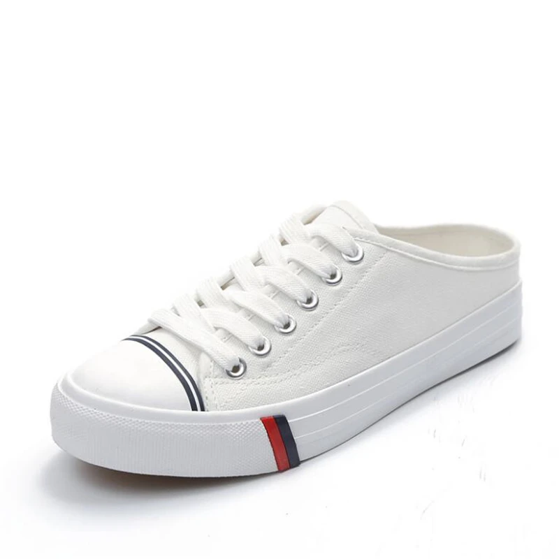 Новинка 2019 летняя женская парусиновая обувь QWEDF на плоской подошве модная