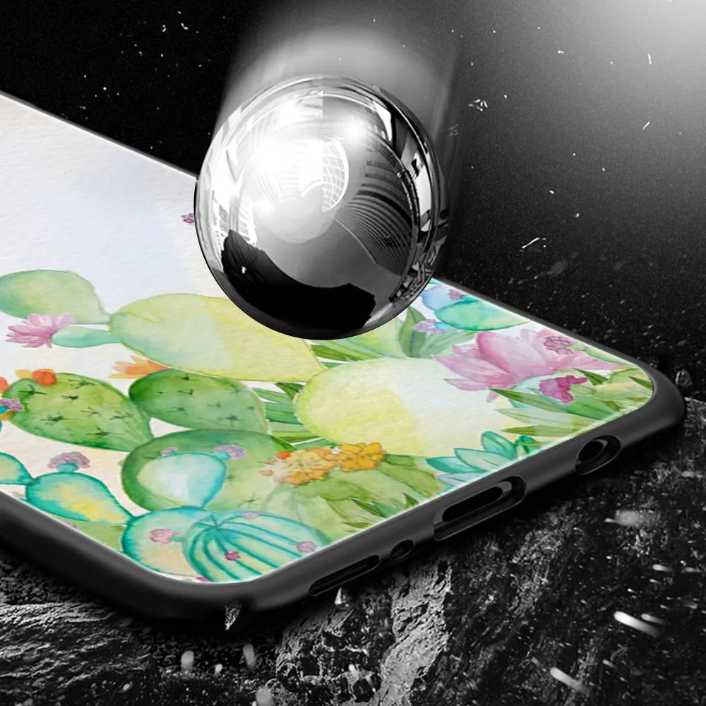 

Cartoon Plant Case For Samsung A50 A70 A21S A51 A71 M30 A21 A30 A40 A41 S9 S8 S10 S20 Plus Note 20 Ultra 10 Glass Phone Cases