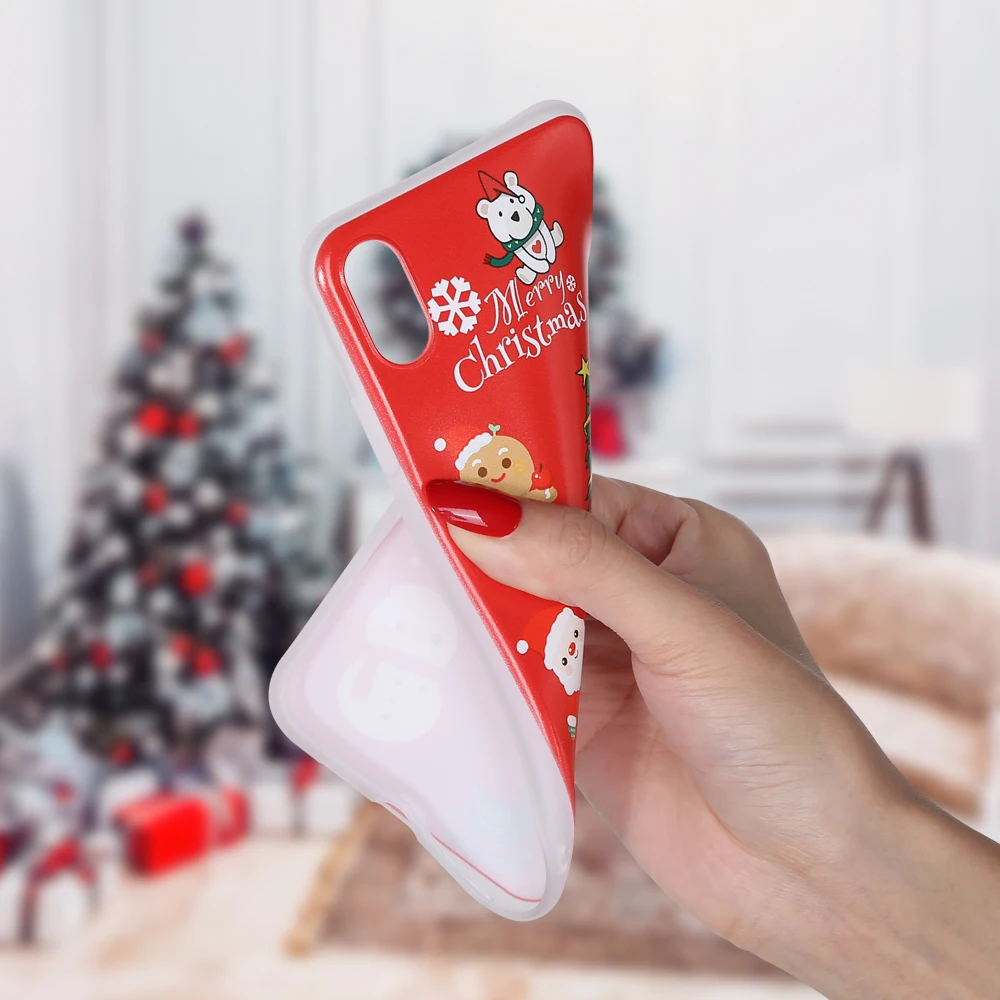 KISSCASE чехол для телефона с рождественским рисунком iPhone 11 Pro Max XR XS MAX X Санта Клаус