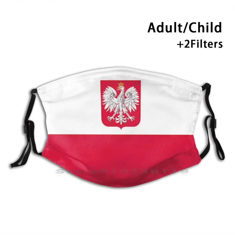 

Многоразовая маска для лица флаг 0037 с фильтрами для детей польский лыж варшва Краков европейские художники