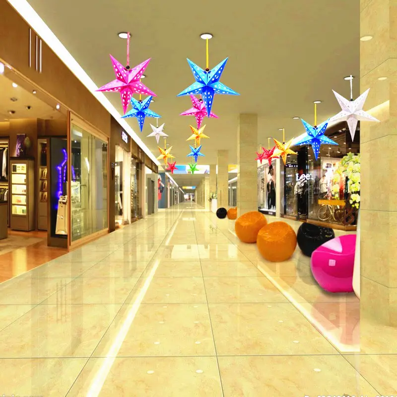 Новинка хит Рождественская елка пентаграмма абажур звезда бумага висячая