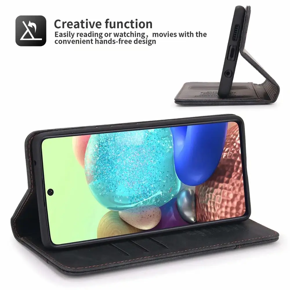 Flip Leather Case for Samsung Galaxy A70 A50 A30 A20 M51 M31S A21S A31 A41 A51 A71 4G A42 A52 A72 A12 A32 A22 A02S Wallet Cover