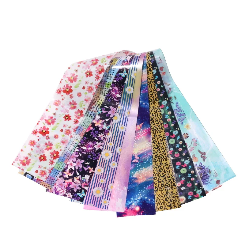 Голографические наклейки для ногтей Переводные переводные из фольги звездное