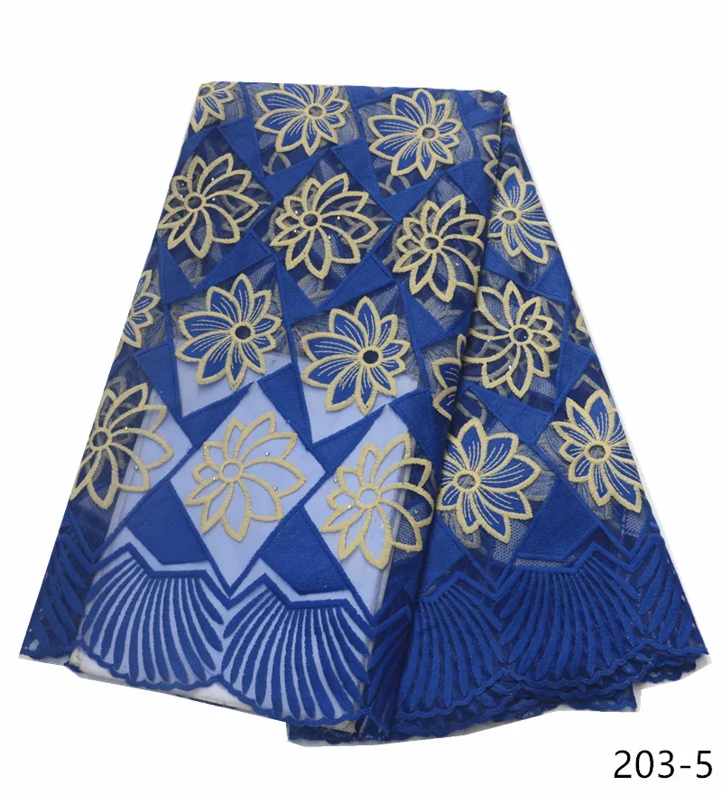 

Latest African Lace Fabric 2019 High Quality French Milk Silk Lace Fabric With nigeria party dress Free shipping 203