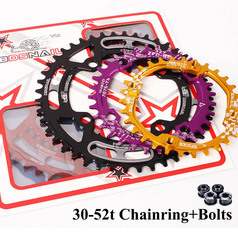 Улитка MTB коленчатый набор 104BCD узкая широкая круглая цепь 30t 32t 34t 36t 38t 40t 42t 44t 46t 48t 50t