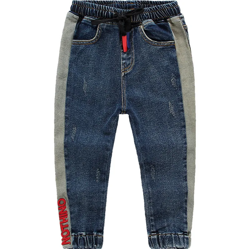 

2020 new spring and autumn children's denim pants fashion hip-hop boys jeans cartoon holes jean for boy denim long trousers