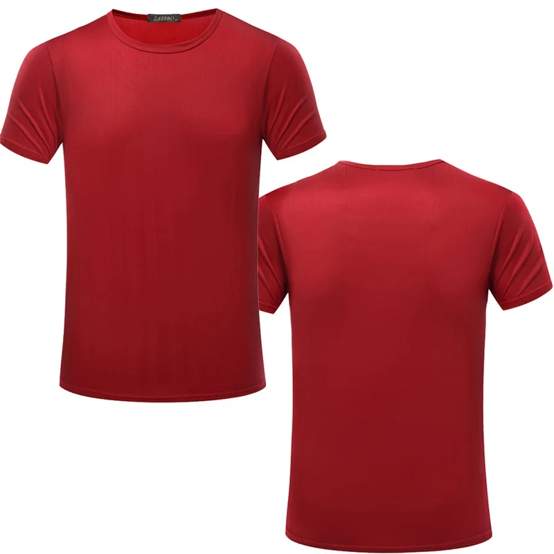 Solid Red Футболка короткий рукав модная Фирменная Новинка Мужская футболка индийский с принтом, повседнедневые, свободные fit с О-образным вырезом мужские футболки футболка TX80 R - Цвет: Solid Red