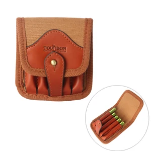 Tourbon Охотничьи аксессуары, тактический держатель картриджей для винтовки, держатель с зажимом, кошелек, сумка, холщовый и кожаный держатель