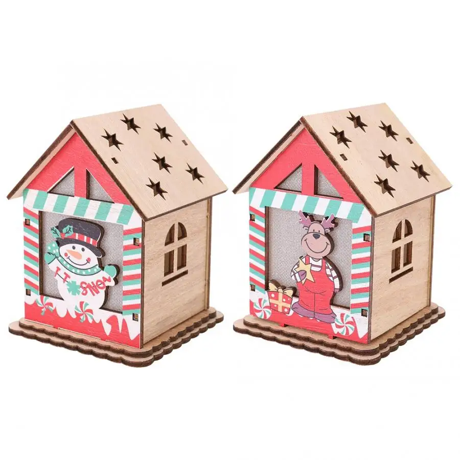 Милый Форма Рождество коттеджный домик со свечами &quotсделай сам&quot