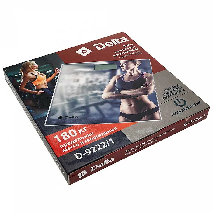 Весы 180 кг 30х30 см электронные напольные DELTA D-9222/1 &quotФитнес&quot | Дом и сад