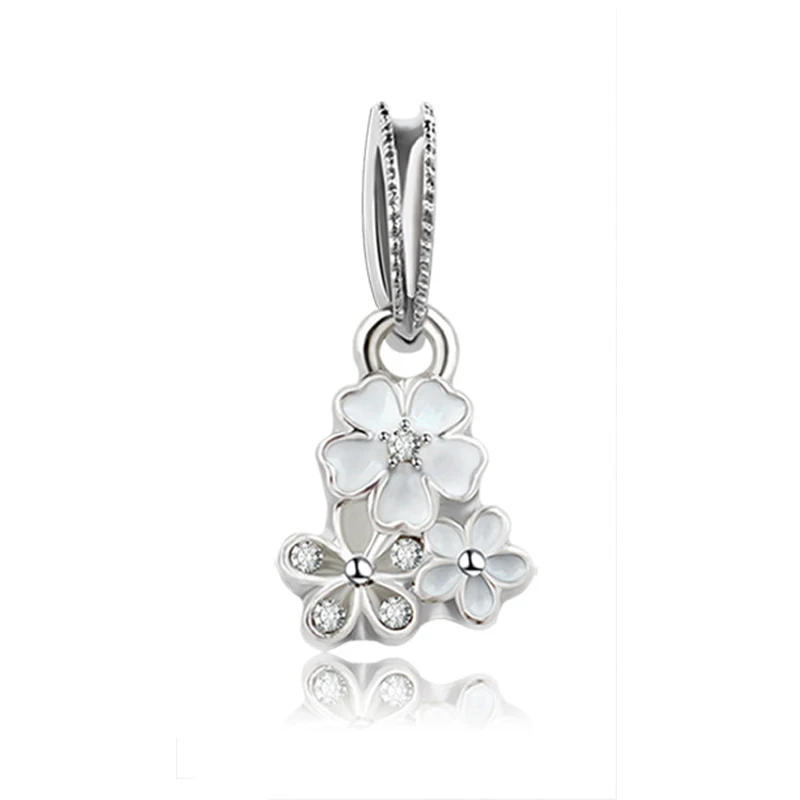 Эмалированные подвески в виде цветов и цветков вишни для браслета pandora