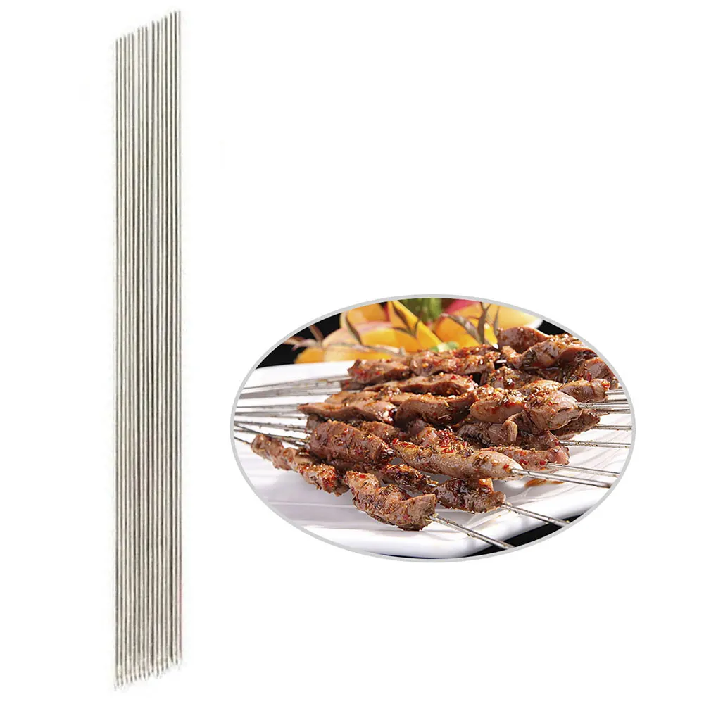 

30 Pcs BBQ Skewers Stainless Steel Barbecue Needle Kebab Stick Home Kitchen Accessories Tools