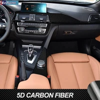 anti scratch car interior trim protective film 5d carbon fiber vinyl sticker for bmw 3 series f30 f31 f34 2013 2019 accessories