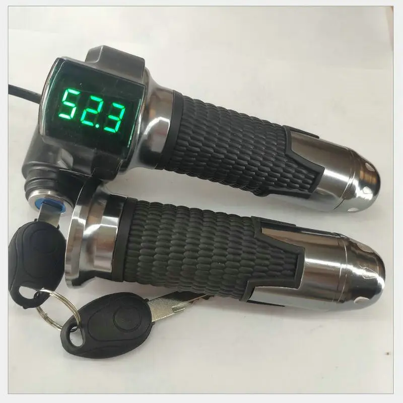 Поворотный дроссель с индикатором напряжения 12-99 в и блокировкой/ключом для