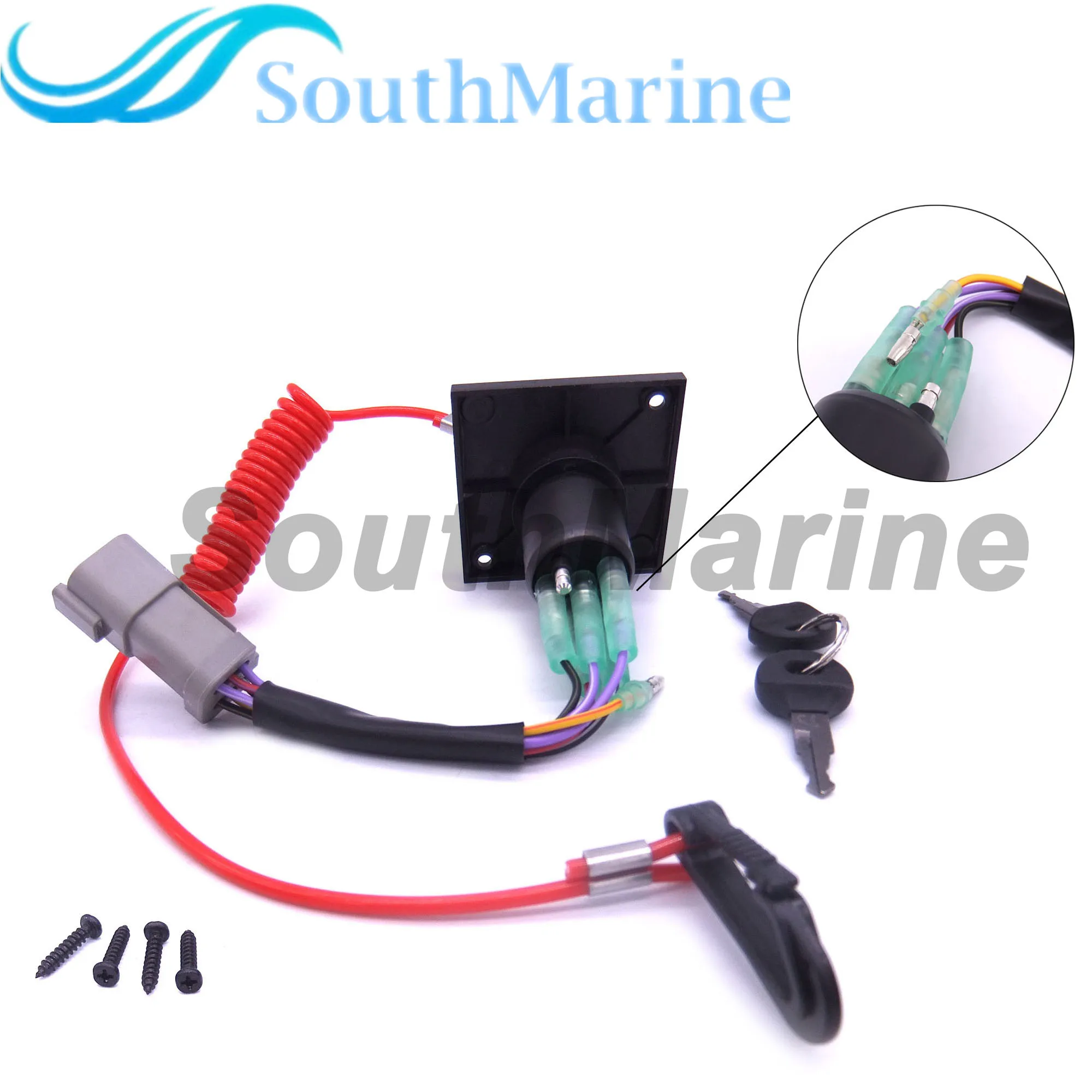 176408 0176408 Single Engine Ignition Starter Cut Off Switch With Keys for Johnson BRP Evinrude Outbound Engine