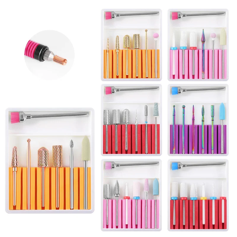 6 шт./коркор. сверла для ногтей Шлифовальные пилки электрической машинки