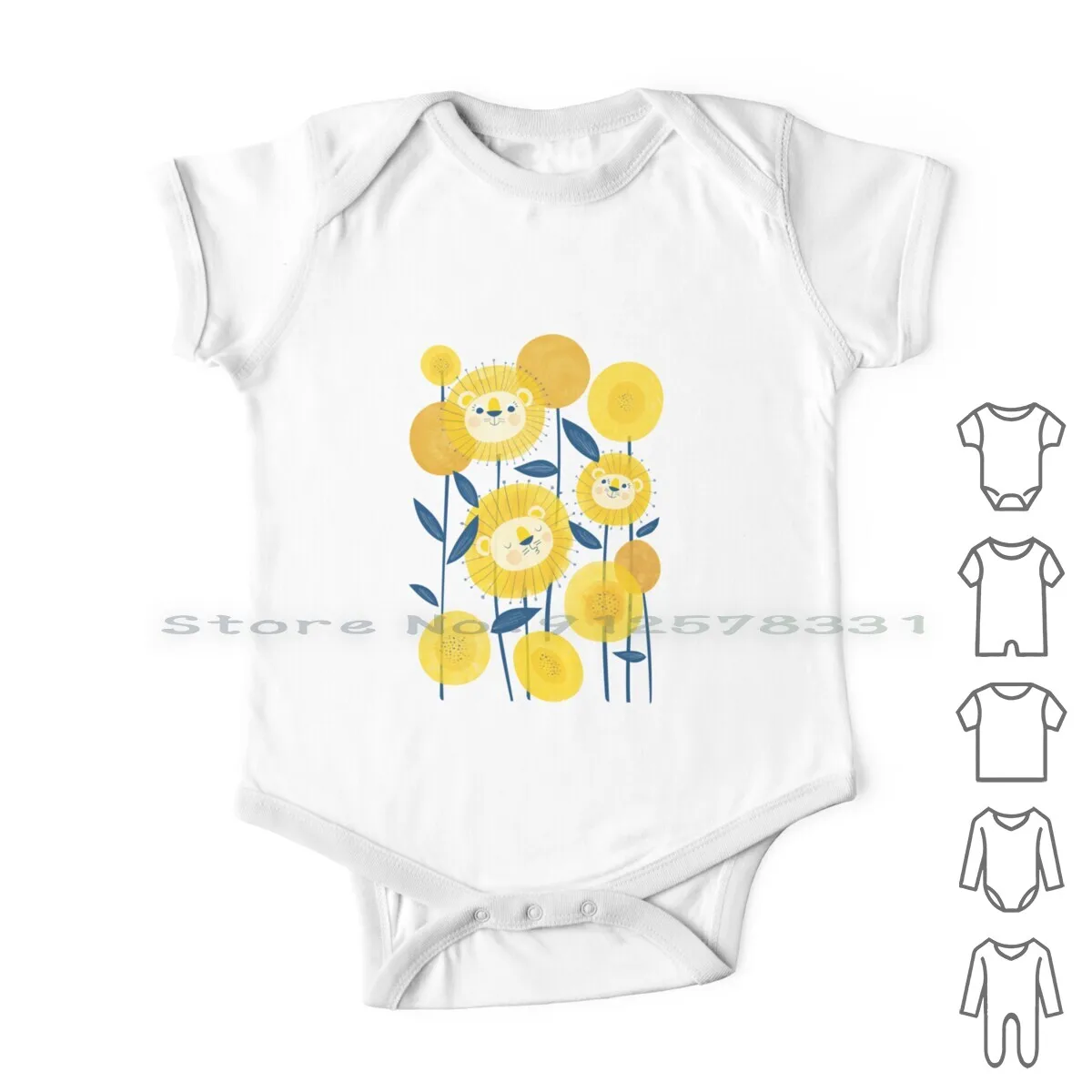 

Одежда для новорожденных Dande «Лев», комбинезоны, хлопковые комбинезоны, летние комбинезоны с милыми цветами, желтым одуванчиком и акварельн...