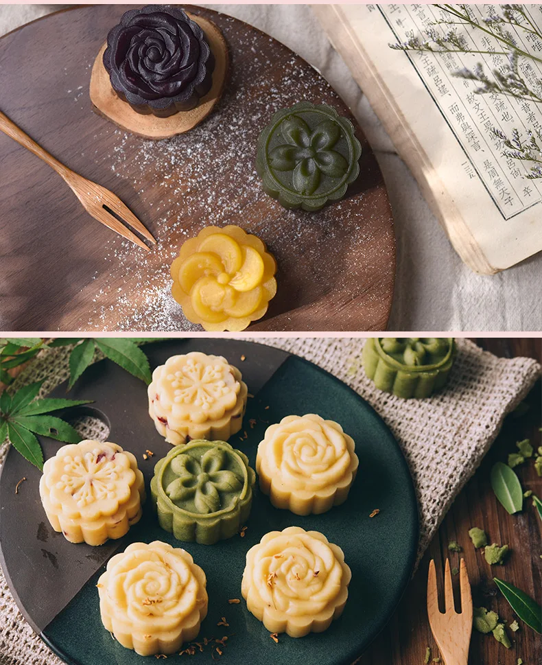 Bakerdream 50 г 6 стилей Mooncake плесень ручного давления форма для выпечки луна торт украшение плесень DIY