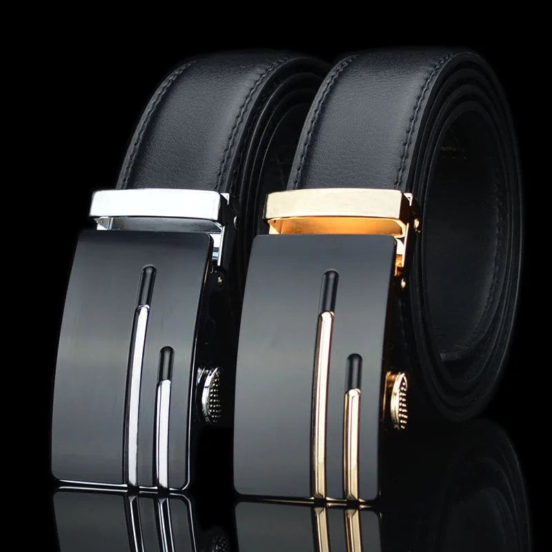 Leather belt men's automatic buckle casual cowhide belt youth fashion business formal wear belt