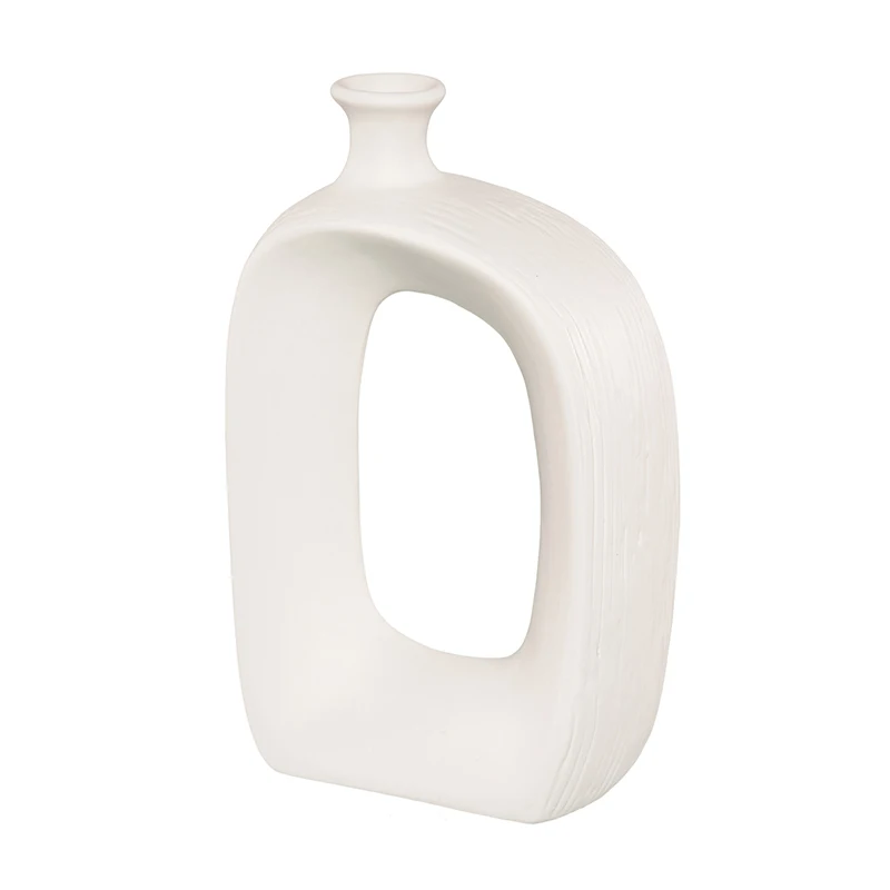 

Home Decor Ceramic Vase Minimalism Modern White Vase Nordic Art Flower Vases for Home Decoration Accessories Living Room Decor