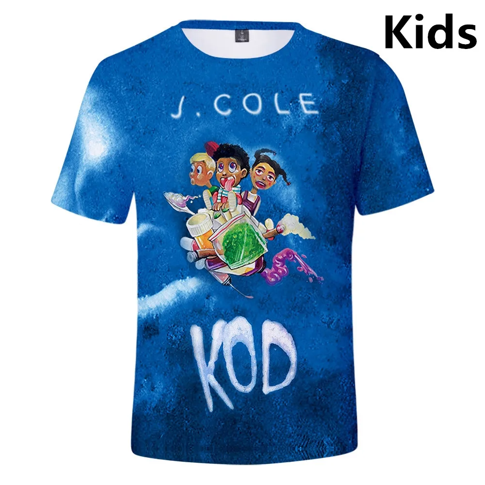 3 To 13 Years Kids T Shirt J.Cole 3d printed T-shirt Boys Girls King Cole Casual Tshirt T Shirts Kod Streetwear Children Clothes