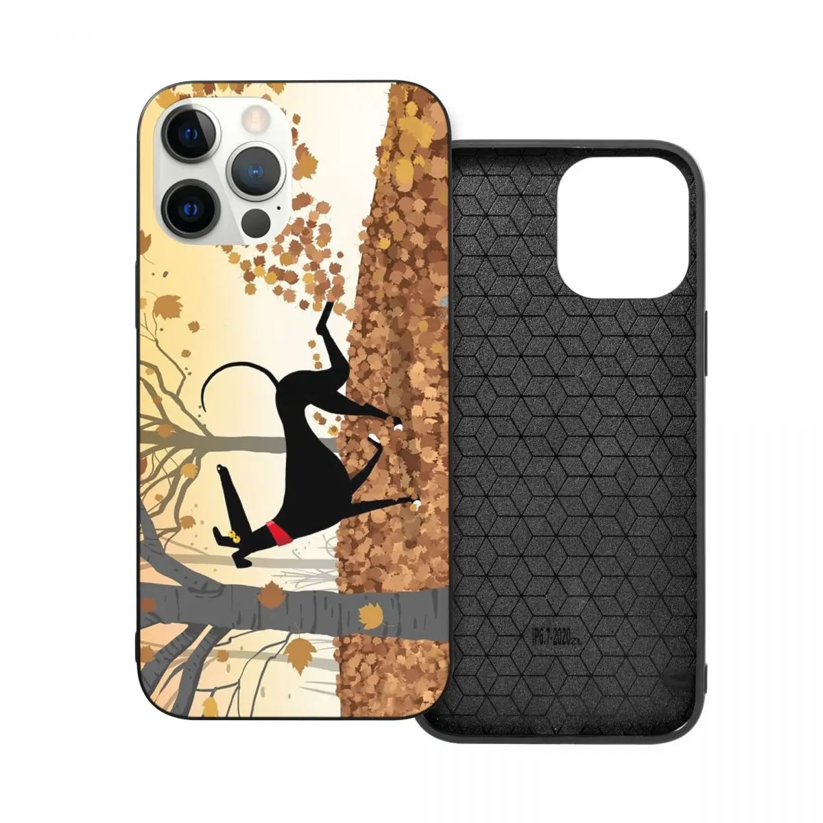 

Autumn Hound PC Glass TPU Phone Case for iPhone 13 12 11 Xs Xr X Pro Max Mini 7 8 Se2 Plus 6 6S
