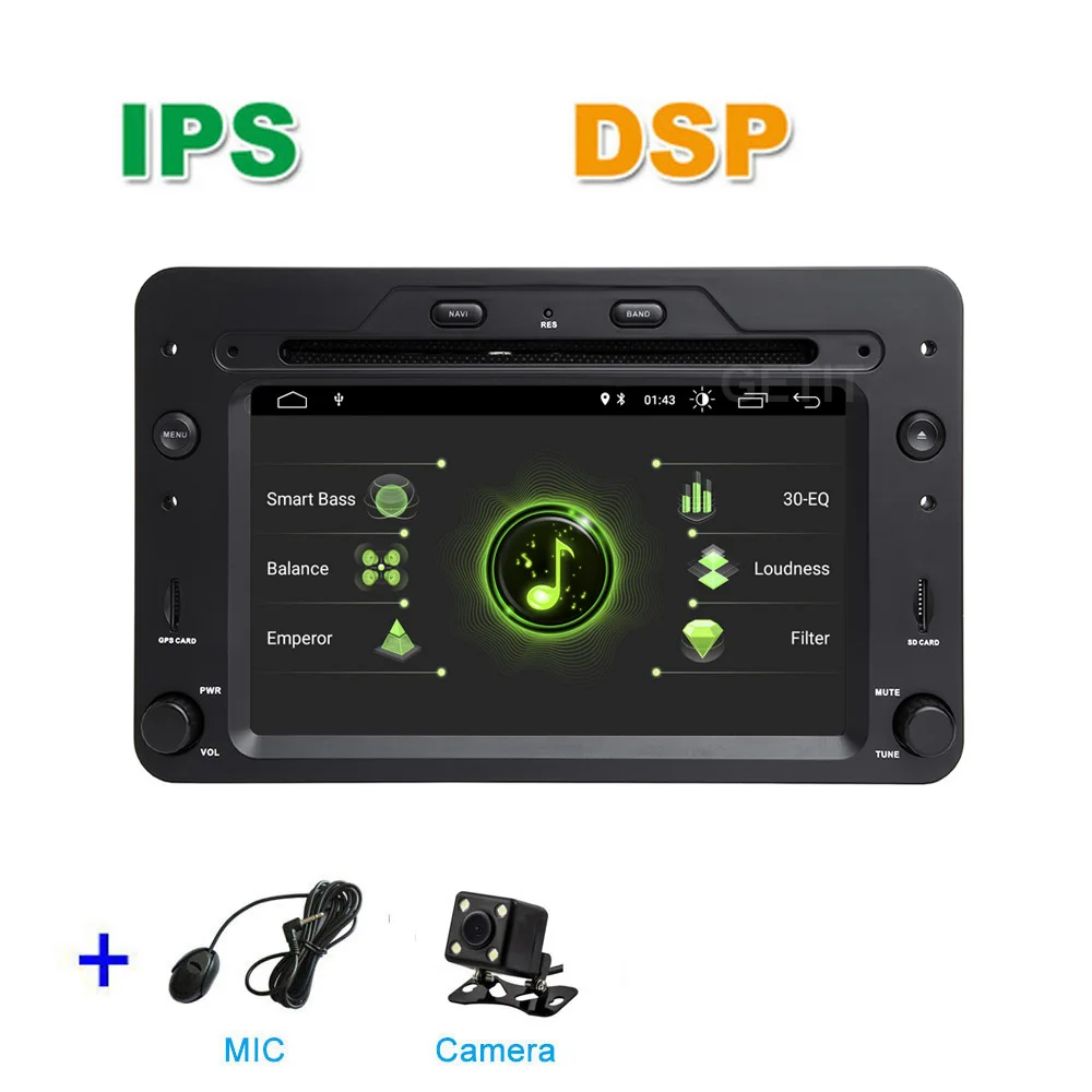 DSP Android 10 Автомобильный DVD стерео Мультимедиа Радио gps для Alfa Romeo Spider Alfa Romeo 159 Brera 159 Sportwagon - Цвет: DSP - MIC - CAM