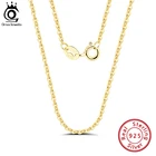 ORSA JEWELS итальянский 1,0 мм кабель ожерелье 45 см позолоченный цвет 925 Серебряная цепочка для ожерелья с кулоном SC06